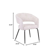 Verve 5-Piece Dining Set with 36" Round Dining Table in Black MDF Top and 4 Dining Chairs Upholstered in Velvet/Leather - Elax Furniture