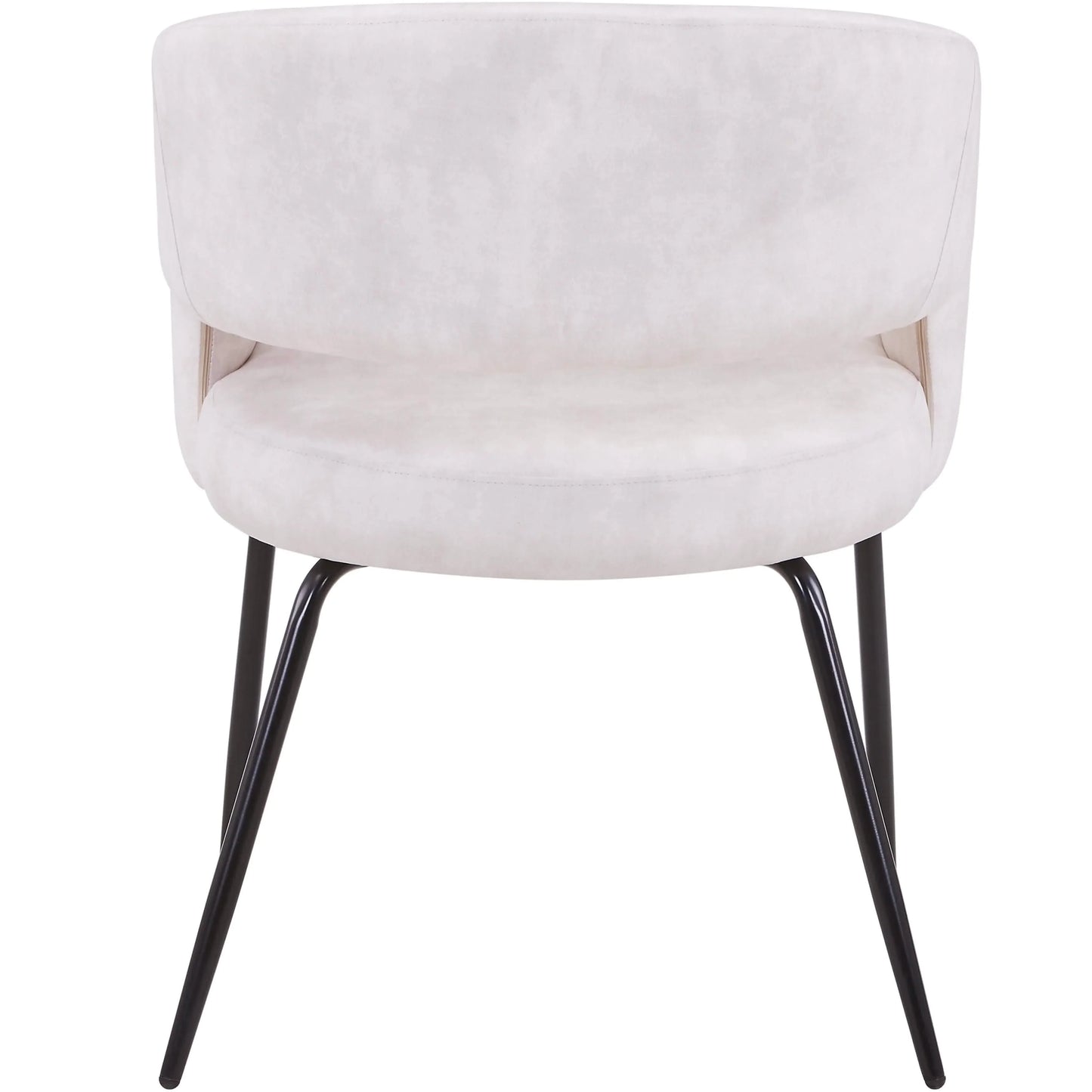 Verve 5-Piece Dining Set with 36" Round Dining Table in Black MDF Top and 4 Dining Chairs Upholstered in Velvet/Leather - Elax Furniture