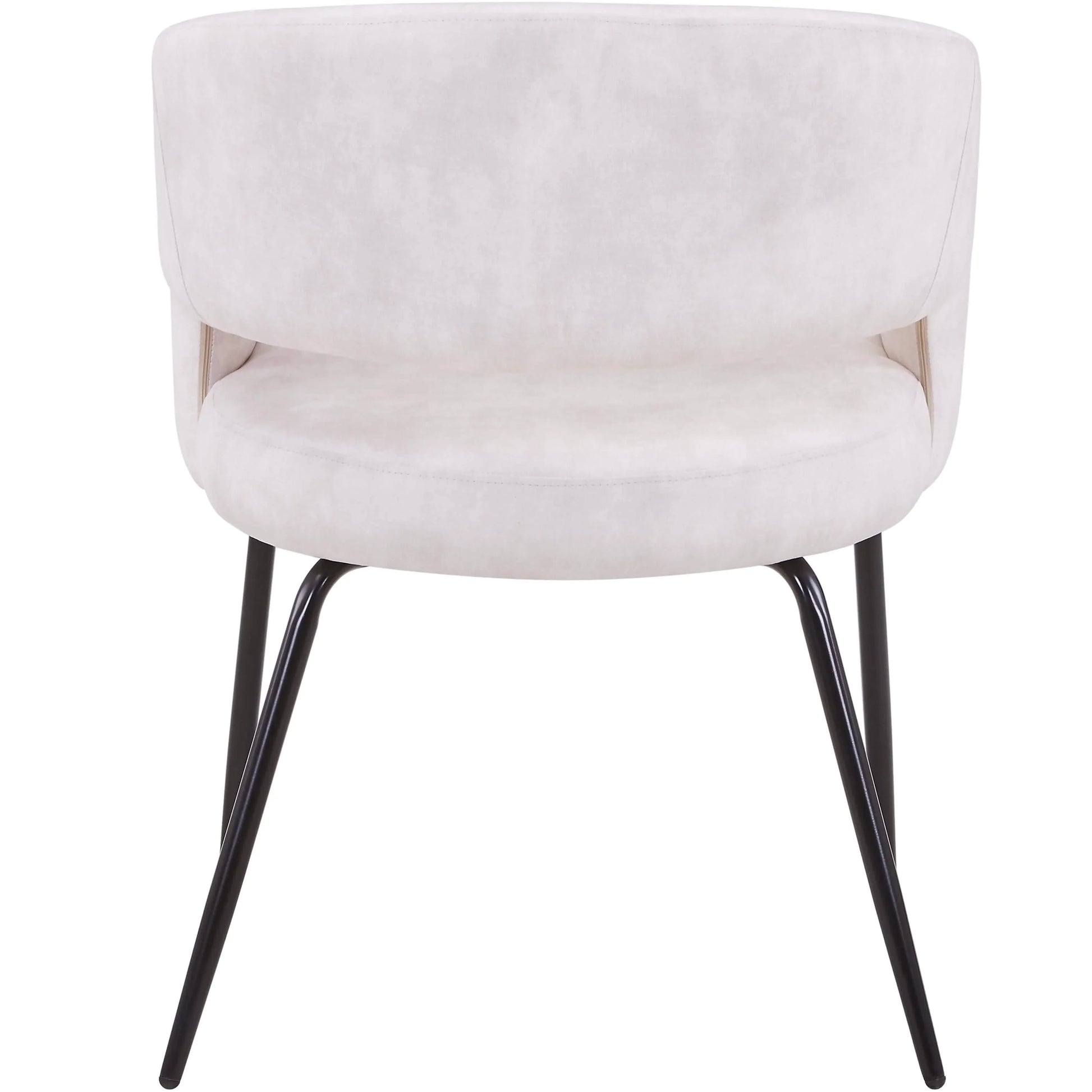 Verve 5-Piece Dining Set with 36" Round Dining Table in Black MDF Top and 4 Dining Chairs Upholstered in Velvet/Leather - Elax Furniture