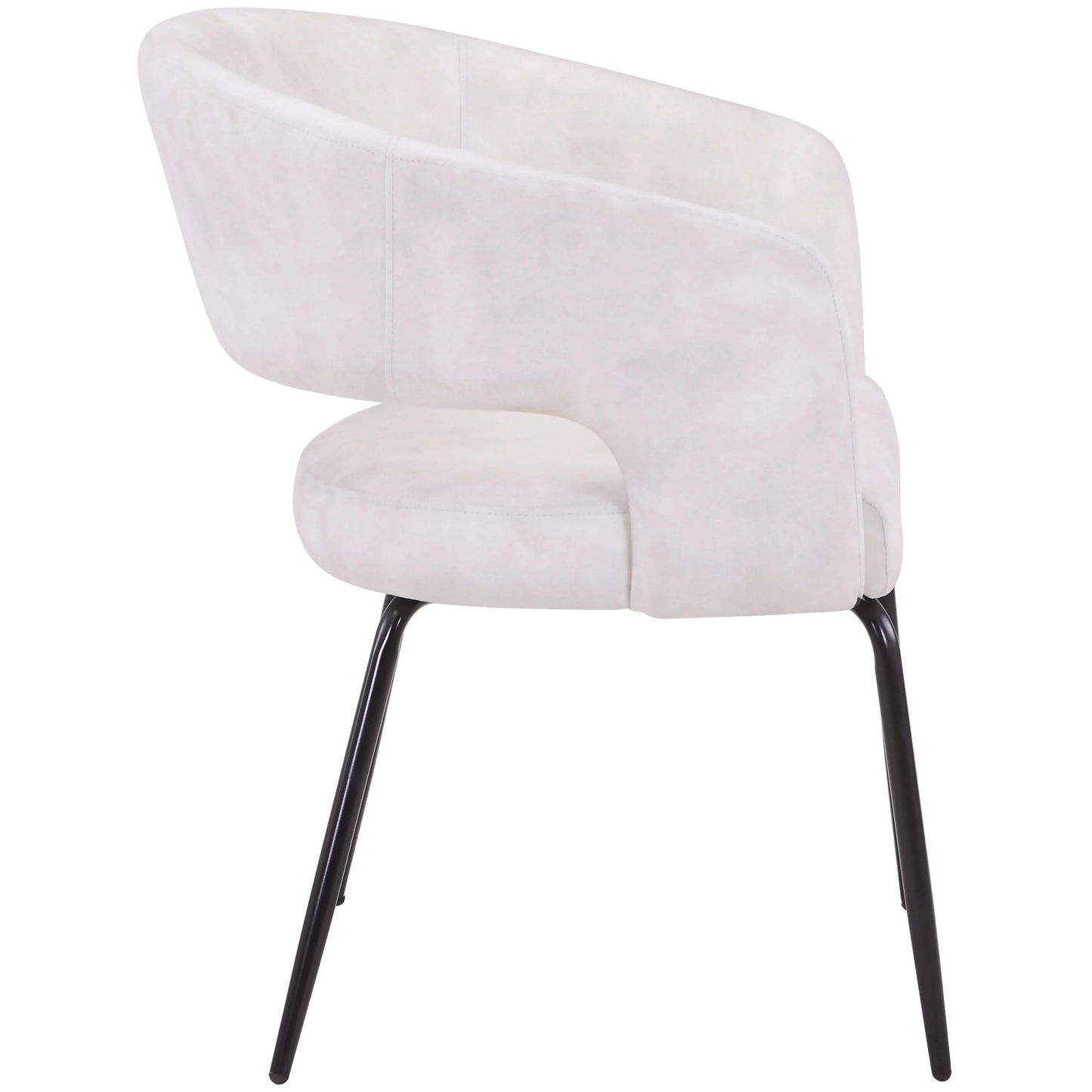 Verve 5-Piece Dining Set with 36" Round Dining Table in Black MDF Top and 4 Dining Chairs Upholstered in Velvet/Leather - Elax Furniture