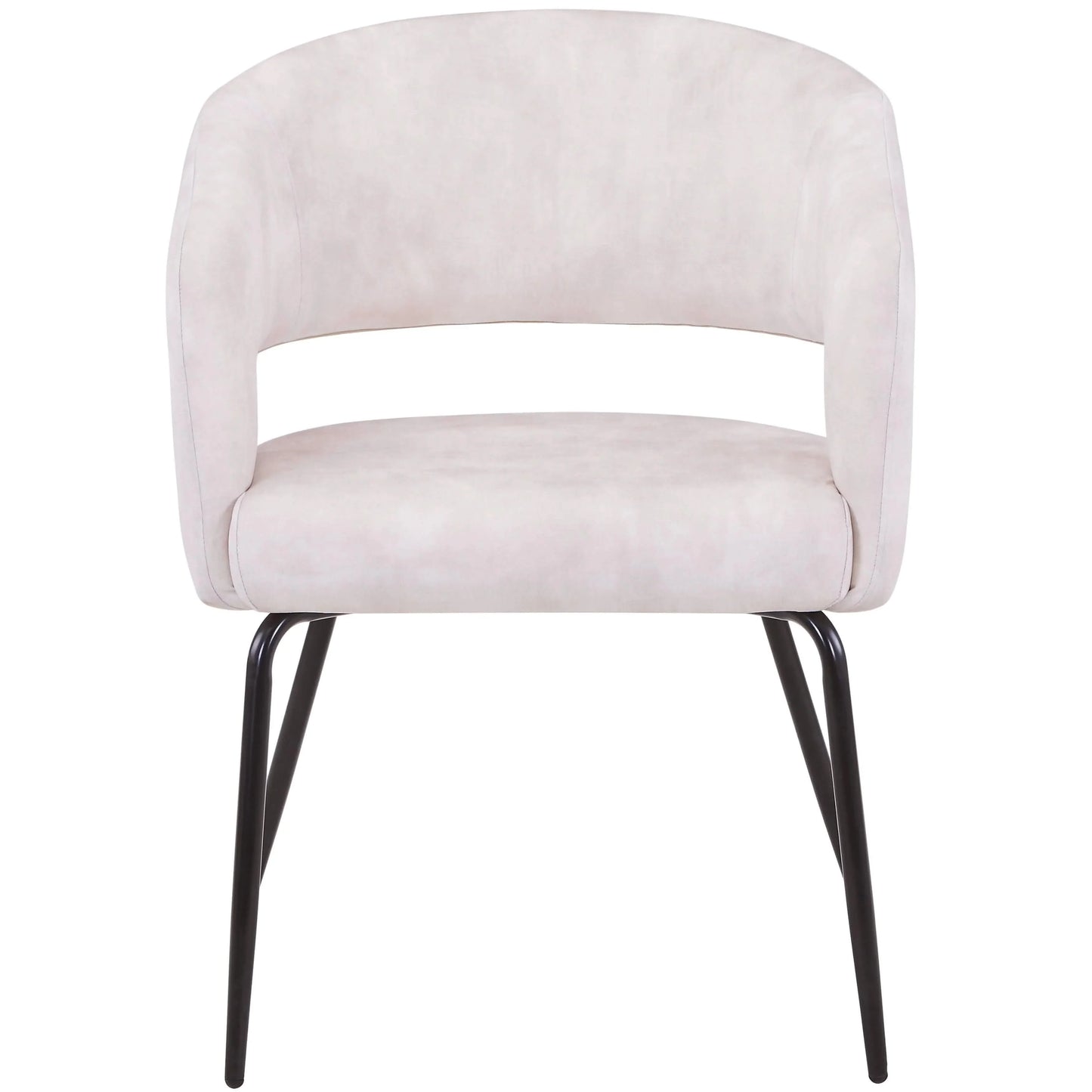 Verve 5-Piece Dining Set with 36" Round Dining Table in Black MDF Top and 4 Dining Chairs Upholstered in Velvet/Leather - Elax Furniture