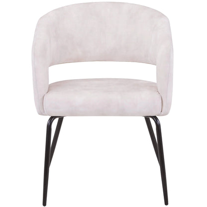 Verve 5-Piece Dining Set with 36" Round Dining Table in Black MDF Top and 4 Dining Chairs Upholstered in Velvet/Leather - Elax Furniture