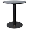 Vail Collection Dining Table Black Base With 27"/36" Round Black MDF Wood/Sintered Stone Top