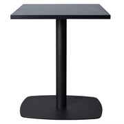 Vail Collection Dining Table Black Rectangle Base With 24" Square MDF Top Black Dining Table Leisuremod