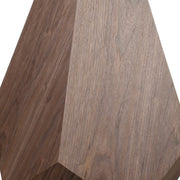Nebo Modern Dining Table in Walnut Base with Glass/Sintered Stone Table Top Black Stone Dining Table Leisuremod