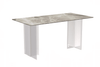 Kova Rectangular Dining Table with Sintered Stone/Glass Top and Acrylic Base Legs