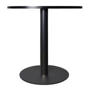 Vail Collection Dining Table Black Base With 27"/36" Round Black MDF Wood/Sintered Stone Top 36 Inches Black Wood Dining Table Leisuremod