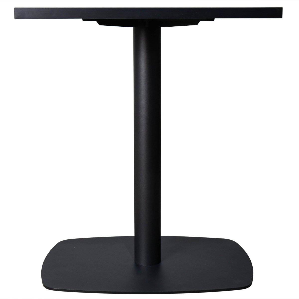 Vail Collection Dining Table Black Rectangle Base With 24" Square MDF Top Black Dining Table Leisuremod