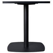 Vail Collection Dining Table Black Rectangle Base With 24" Square MDF Top Black Dining Table Leisuremod