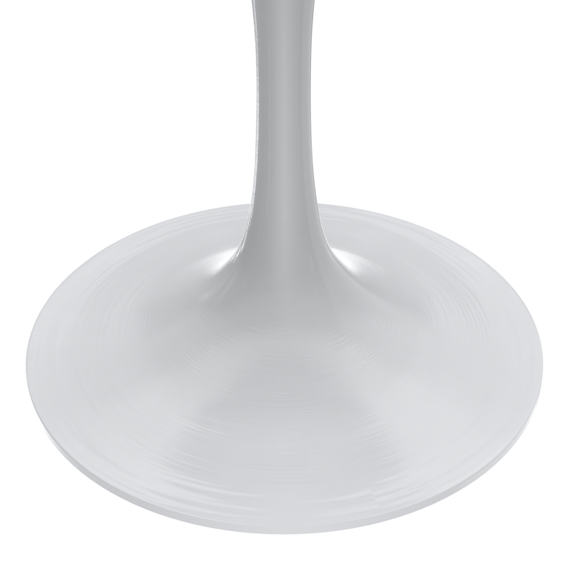 Verve Round Dining Table with MDF/Sintered Stone/Resin Tabletop in White Stainless Steel Pedestal Base Sintered Stone 27 Inch Grey Dining Table Leisuremod