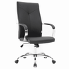 Sonora High-Back Leather Office Chair in Chrome Steel Base