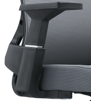 Brio Mid-Back Adjustable Office Chair Upholstered in Cotton Grey Office Chair Leisuremod