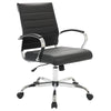 Benmar Mid-Back Leather Office Conference Chair Adjustable Height, Swivel, and Tilt