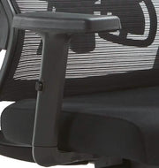 Dale Adjustable Upholstered Office Chair with Mesh Back Black Office Chair Leisuremod
