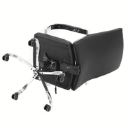 Sonora High-Back Leather Office Chair in Chrome Steel Base Black Office Chair Leisuremod