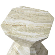 Azure Side Table Round Fiberstone Accent Table Marble Green Side Table LeisureMod