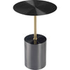Malta Round Side Table Modern Accent End Table with Stainless Steel Pedestal Base