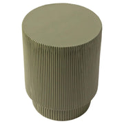 Eden Series Side Table in Fiberstone Round Accent Table for Home, Living Room, Indoor, and Outdoor Olive Green Side Table LeisureMod