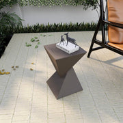 Glint Side Table in Fiberstone Square Accent Table Side Table LeisureMod