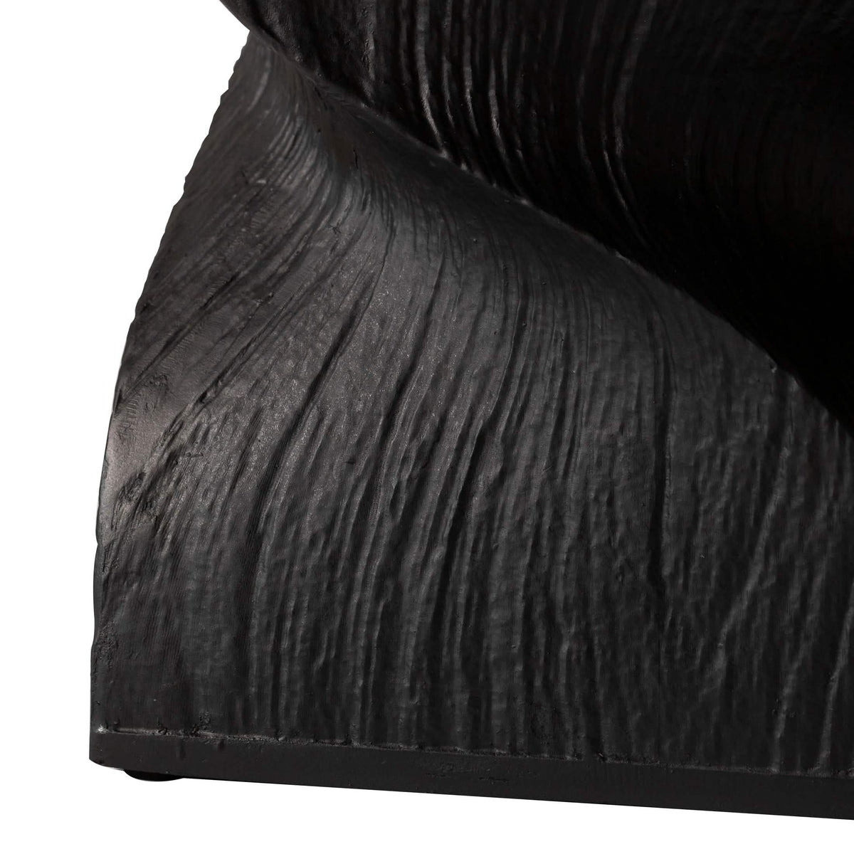 Onyx Square Side Table in Fiberstone Assembled Accent End Table Black Side Table LeisureMod