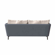 Luxify 3-Seater Leather Sofa with Stainless Steel Legs and Removable Cushions Green Sofa Leisuremod