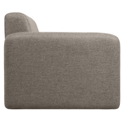 Nyta Accent Chair Upholstered in Linen/Boucle with Pine Wood Frame Grey Linen Sofa Leisuremod