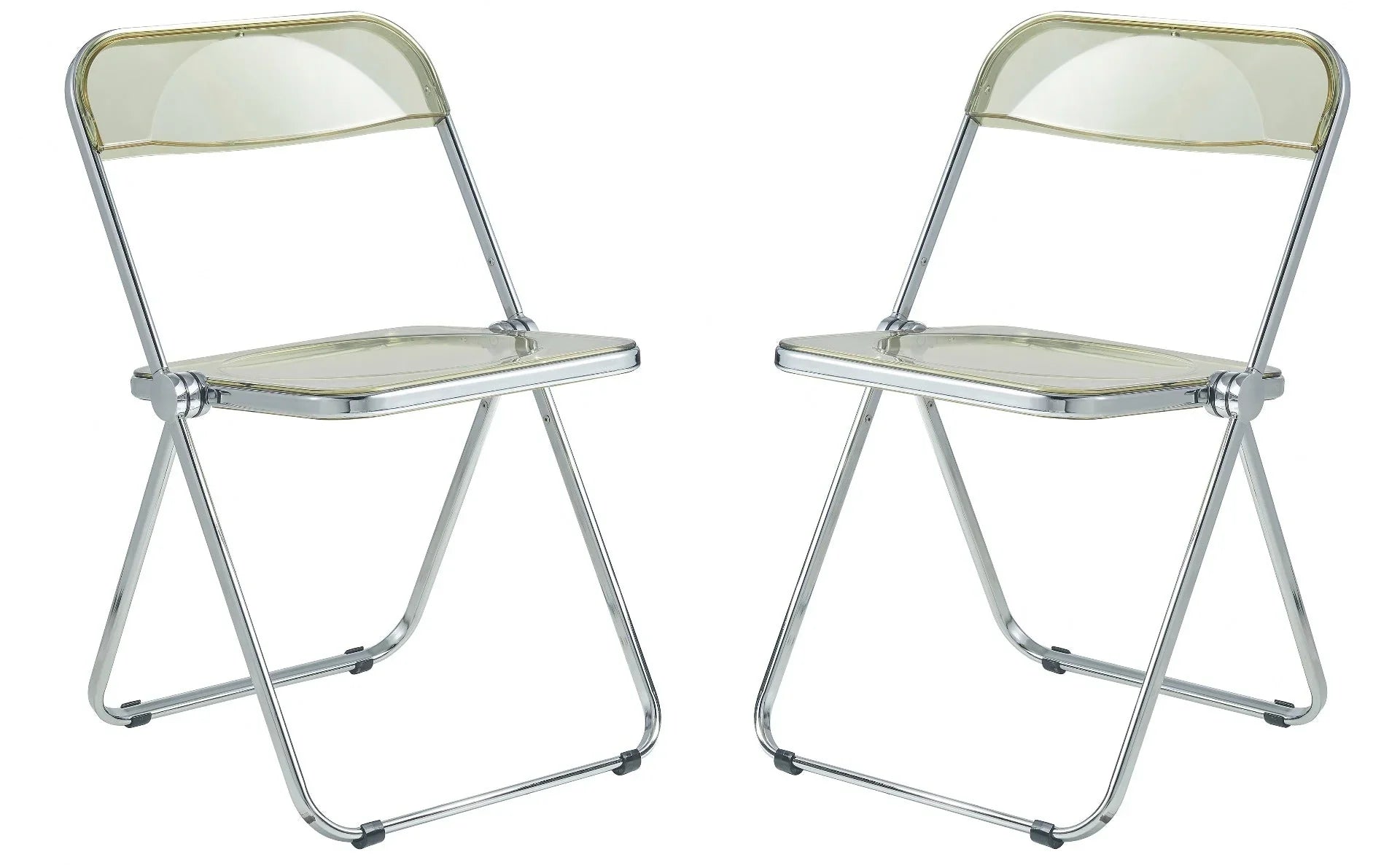 Lawrence Acrylic Folding Chair With Metal Frame Set of 4 - Elax Furniture