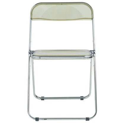 Lawrence Acrylic Folding Chair With Metal Frame Set of 4 - Elax Furniture