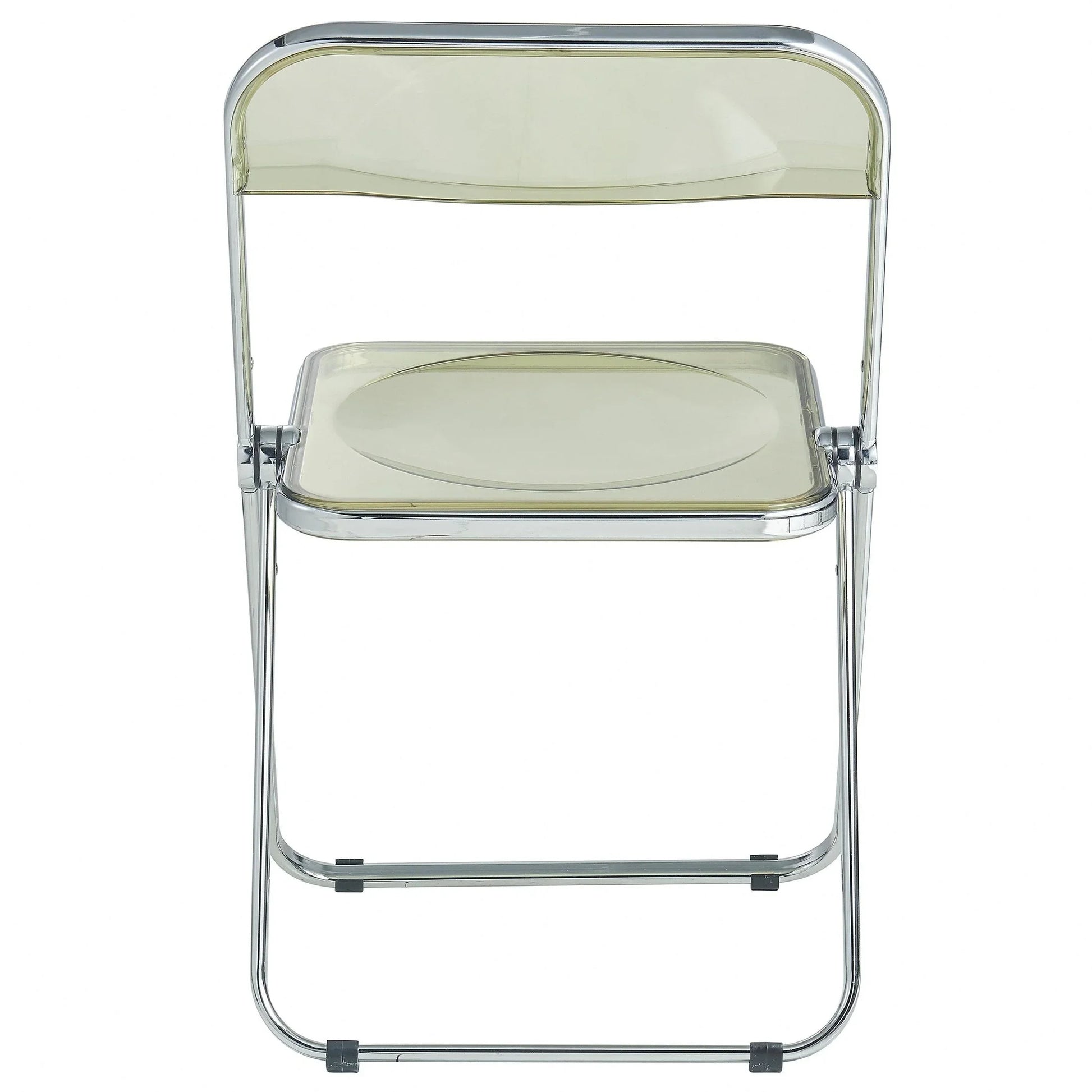 Lawrence Acrylic Folding Chair With Metal Frame Set of 4 - Elax Furniture