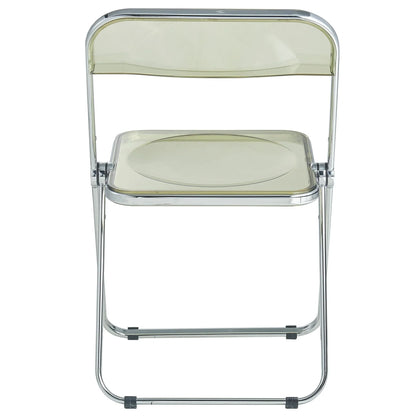 Lawrence Acrylic Folding Chair With Metal Frame Set of 4 - Elax Furniture