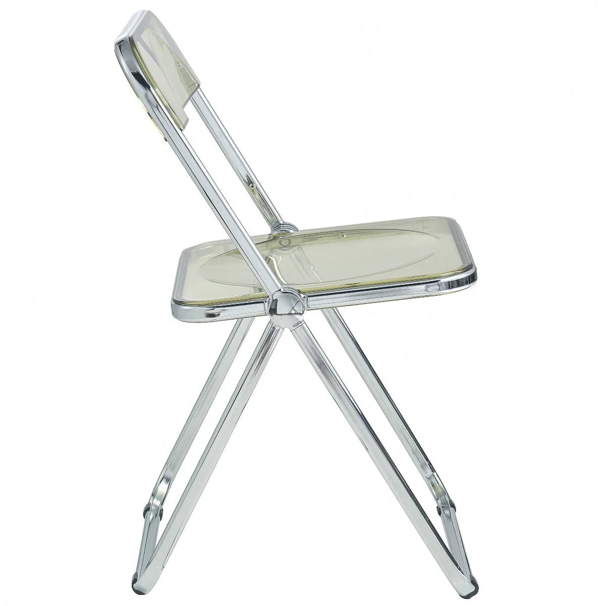 Lawrence Acrylic Folding Chair With Metal Frame Set of 4 - Elax Furniture