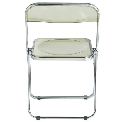 Lawrence Acrylic Folding Chair With Metal Frame Set of 2 - Elax Furniture