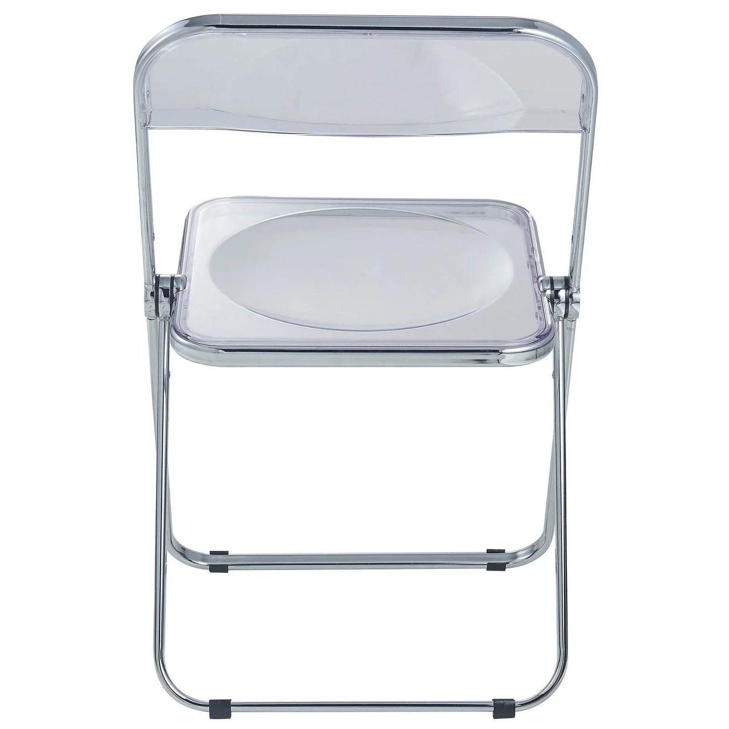 Lawrence Acrylic Folding Chair With Metal Frame Set of 2 - Elax Furniture