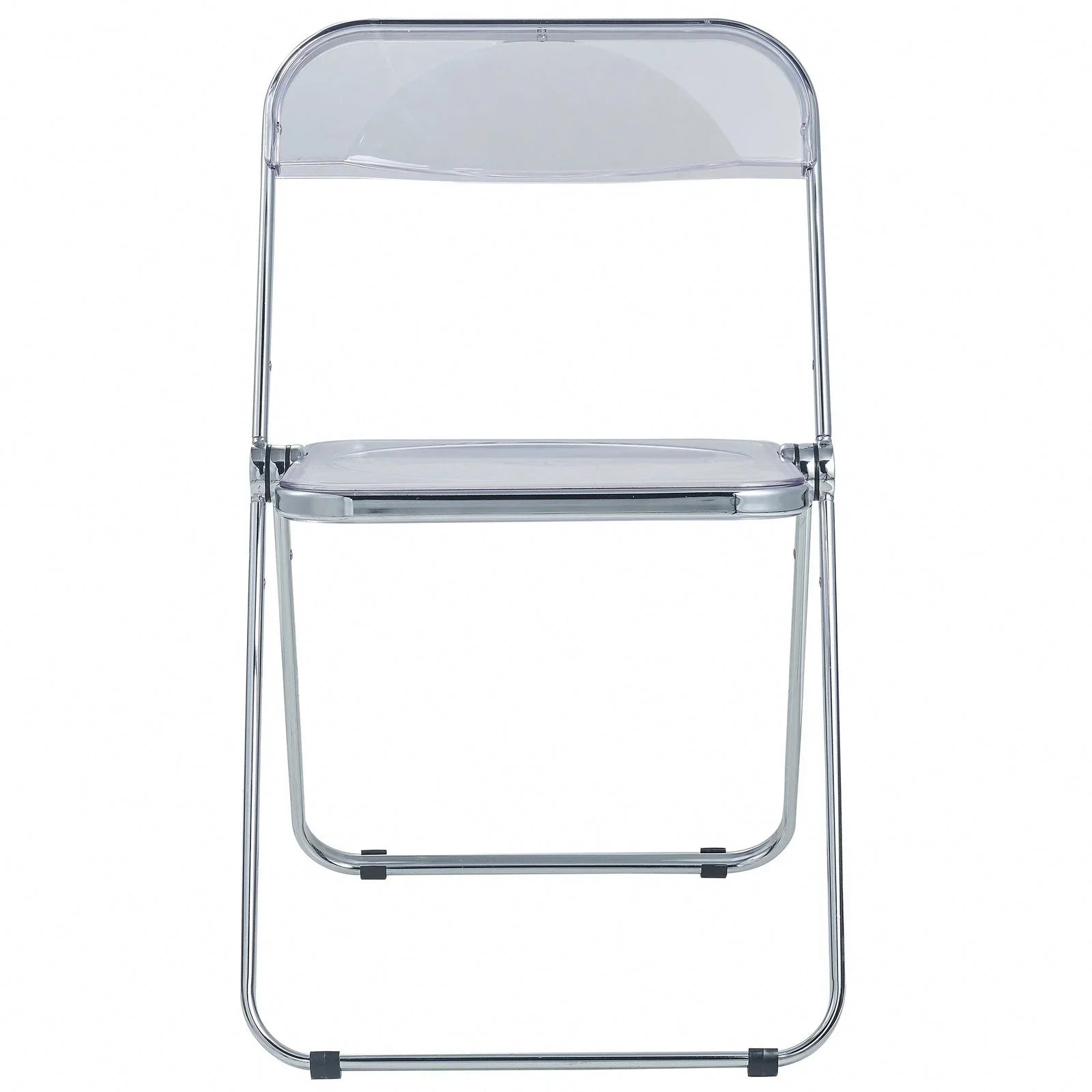 Lawrence Acrylic Folding Chair With Metal Frame Set of 4 - Elax Furniture