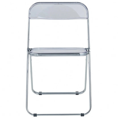 Lawrence Acrylic Folding Chair With Metal Frame Set of 4 - Elax Furniture