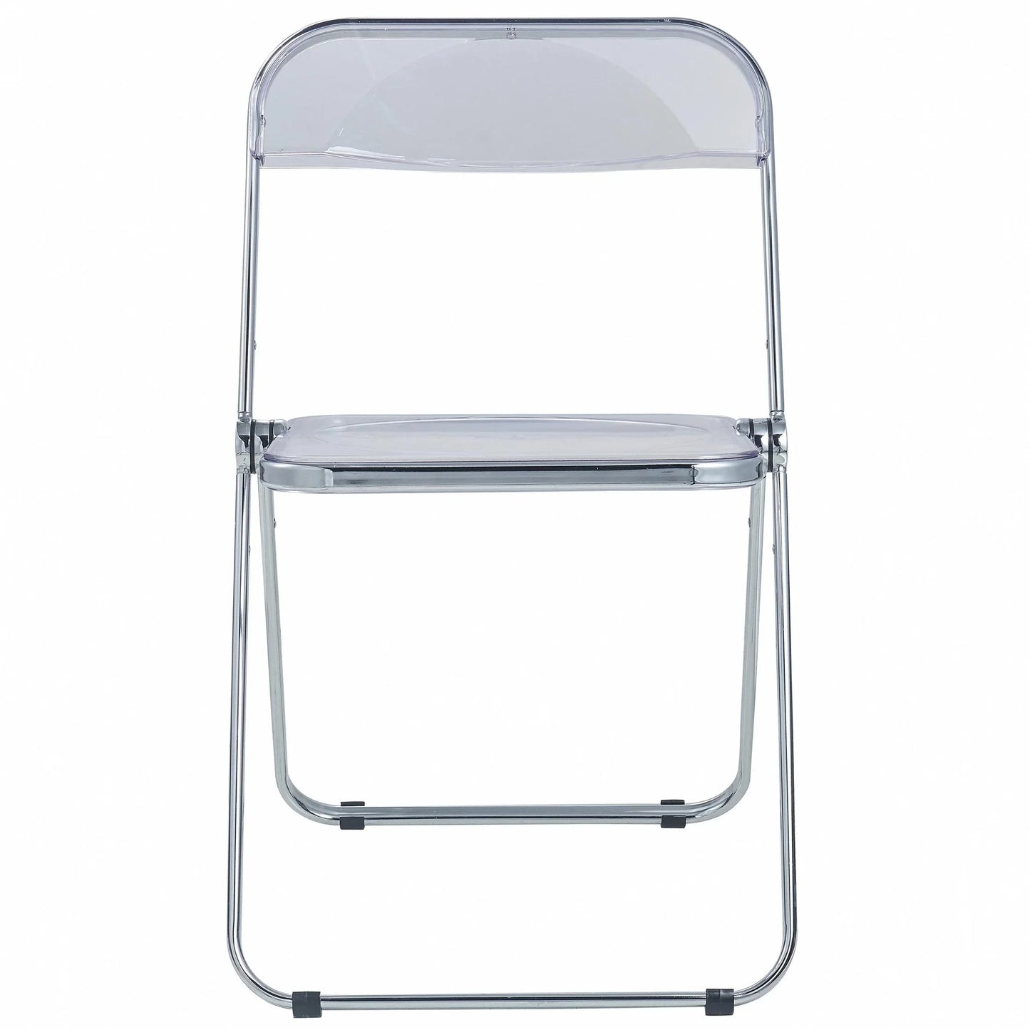 Lawrence Acrylic Folding Chair With Metal Frame Set of 4 - Elax Furniture