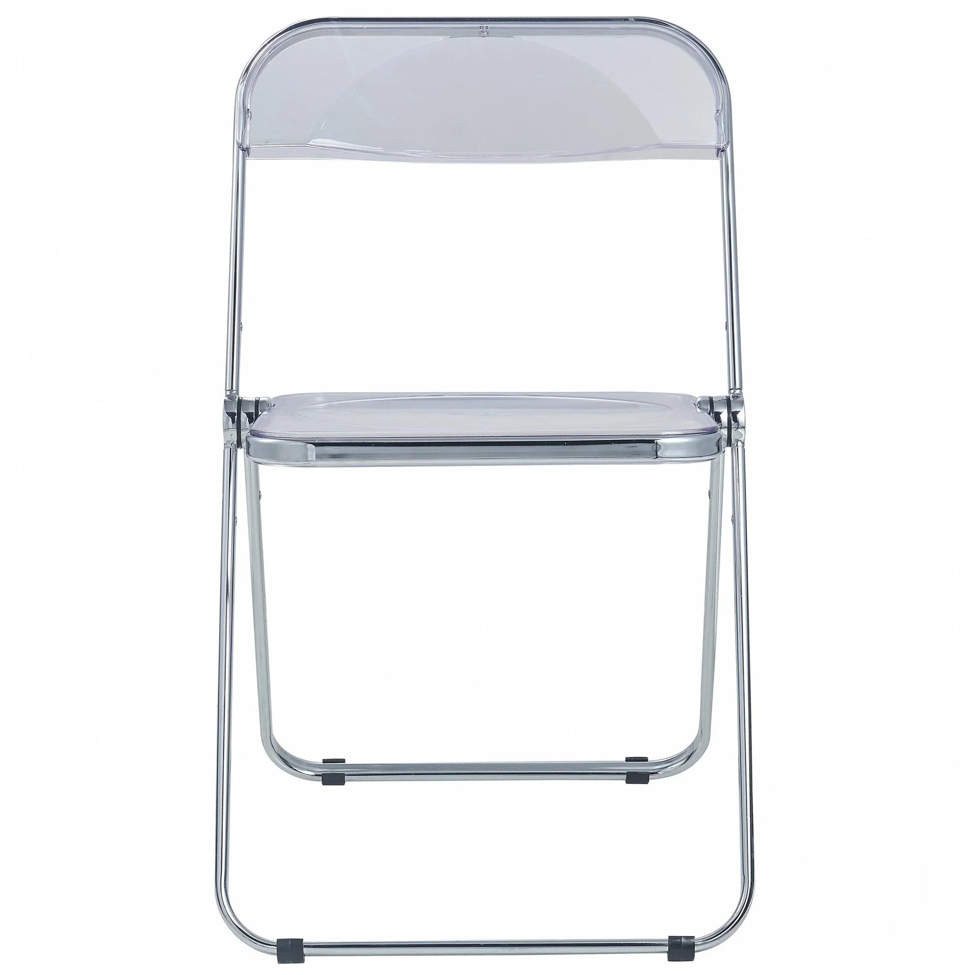 Lawrence Acrylic Folding Chair With Metal Frame Set of 4 - Elax Furniture