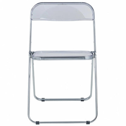 Lawrence Acrylic Folding Chair With Metal Frame Set of 4 - Elax Furniture