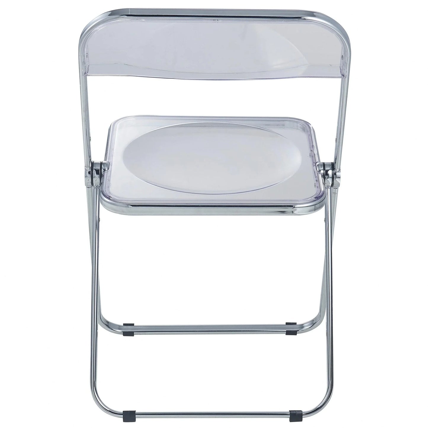 Lawrence Acrylic Folding Chair With Metal Frame Set of 4 - Elax Furniture