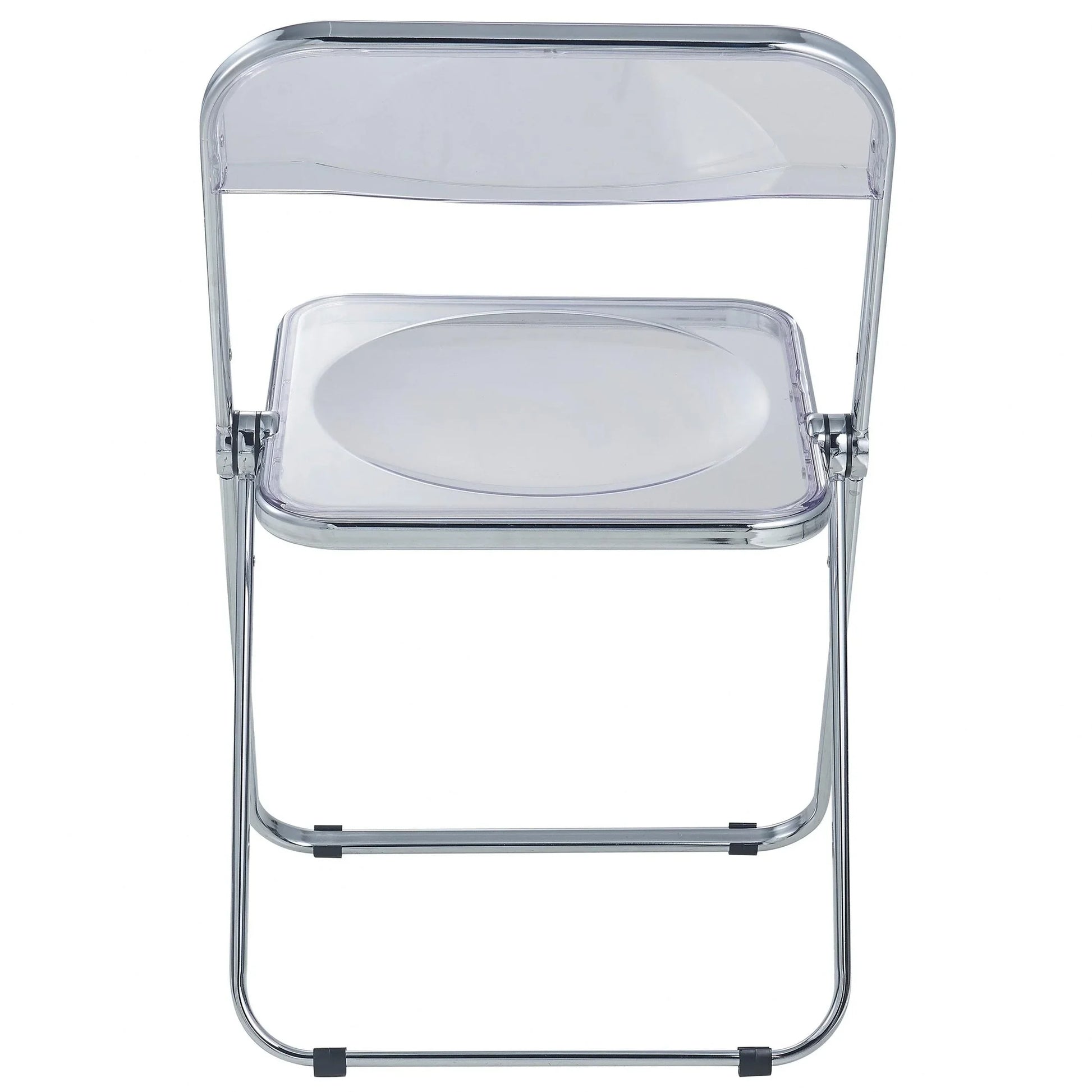 Lawrence Acrylic Folding Chair With Metal Frame Set of 4 - Elax Furniture