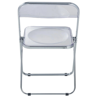 Lawrence Acrylic Folding Chair With Metal Frame Set of 4 - Elax Furniture