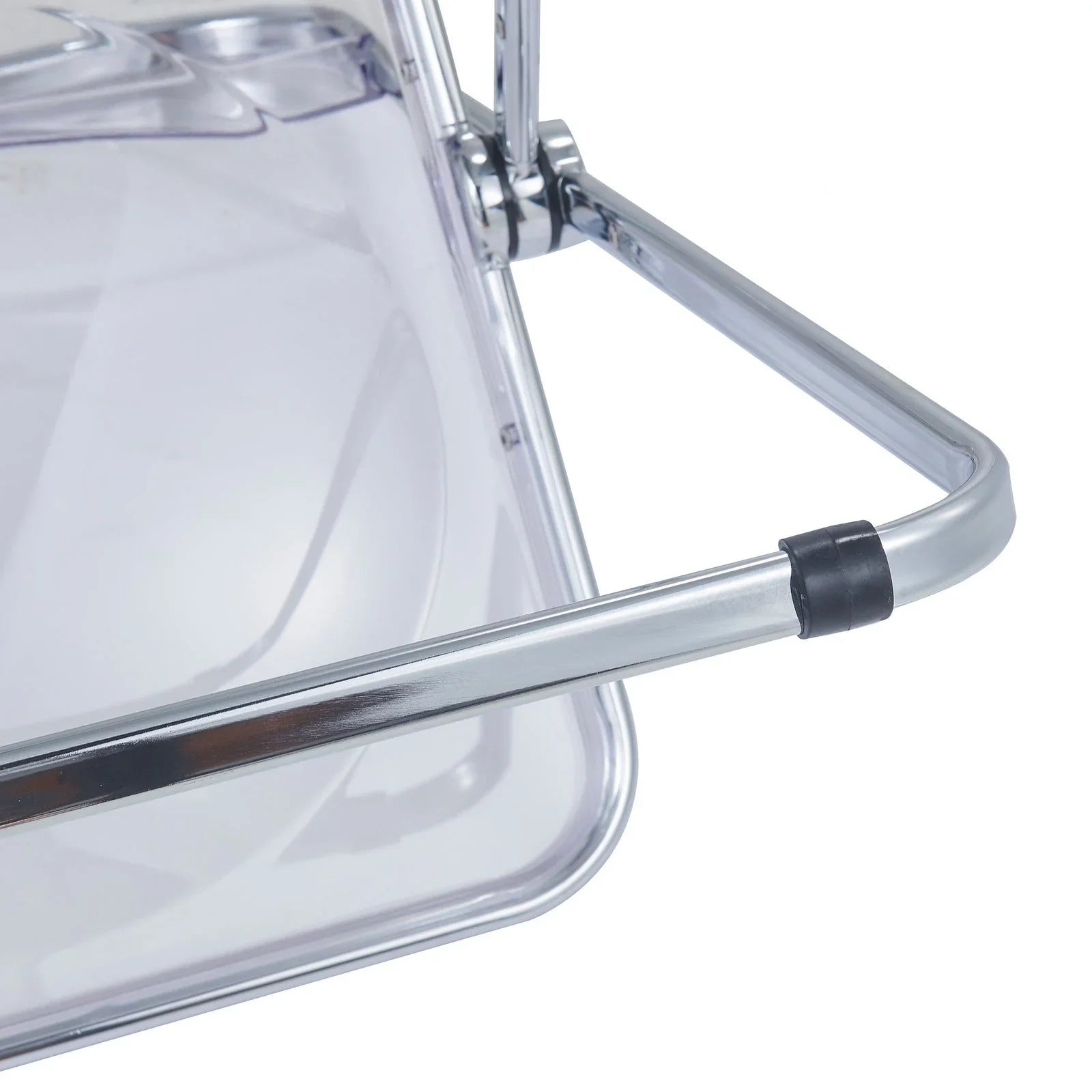 Lawrence Acrylic Folding Chair With Metal Frame Set of 4 - Elax Furniture