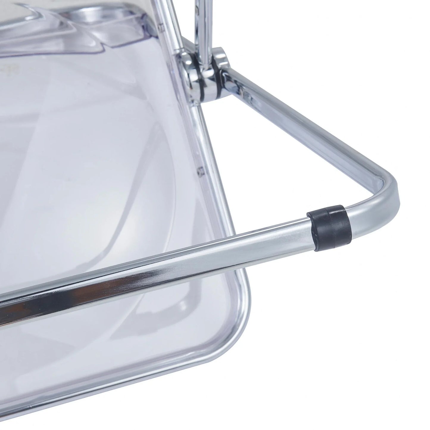 Lawrence Acrylic Folding Chair With Metal Frame Set of 4 - Elax Furniture