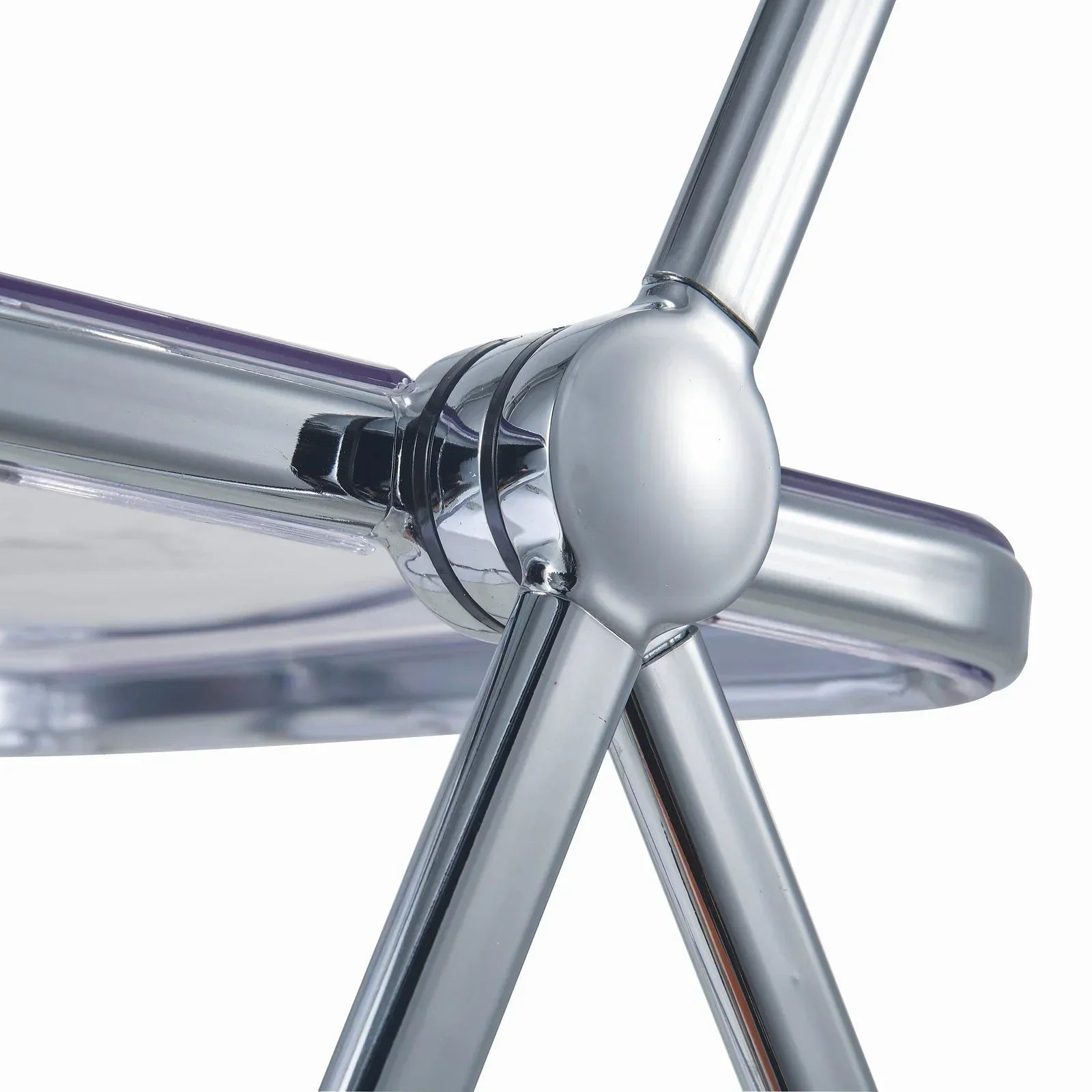 Lawrence Acrylic Folding Chair With Metal Frame - Elax Furniture