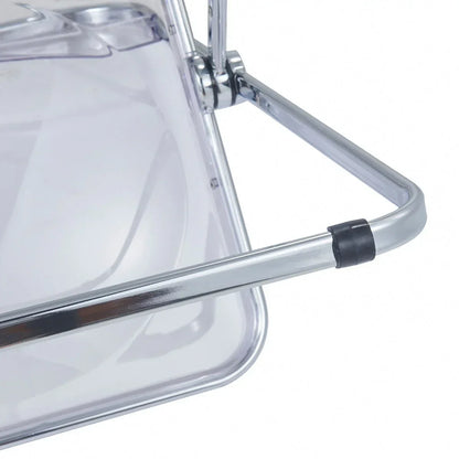 Lawrence Acrylic Folding Chair With Metal Frame - Elax Furniture