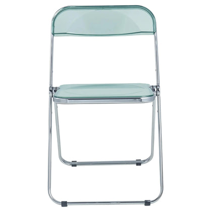 Lawrence Acrylic Folding Chair With Metal Frame Set of 4 - Elax Furniture
