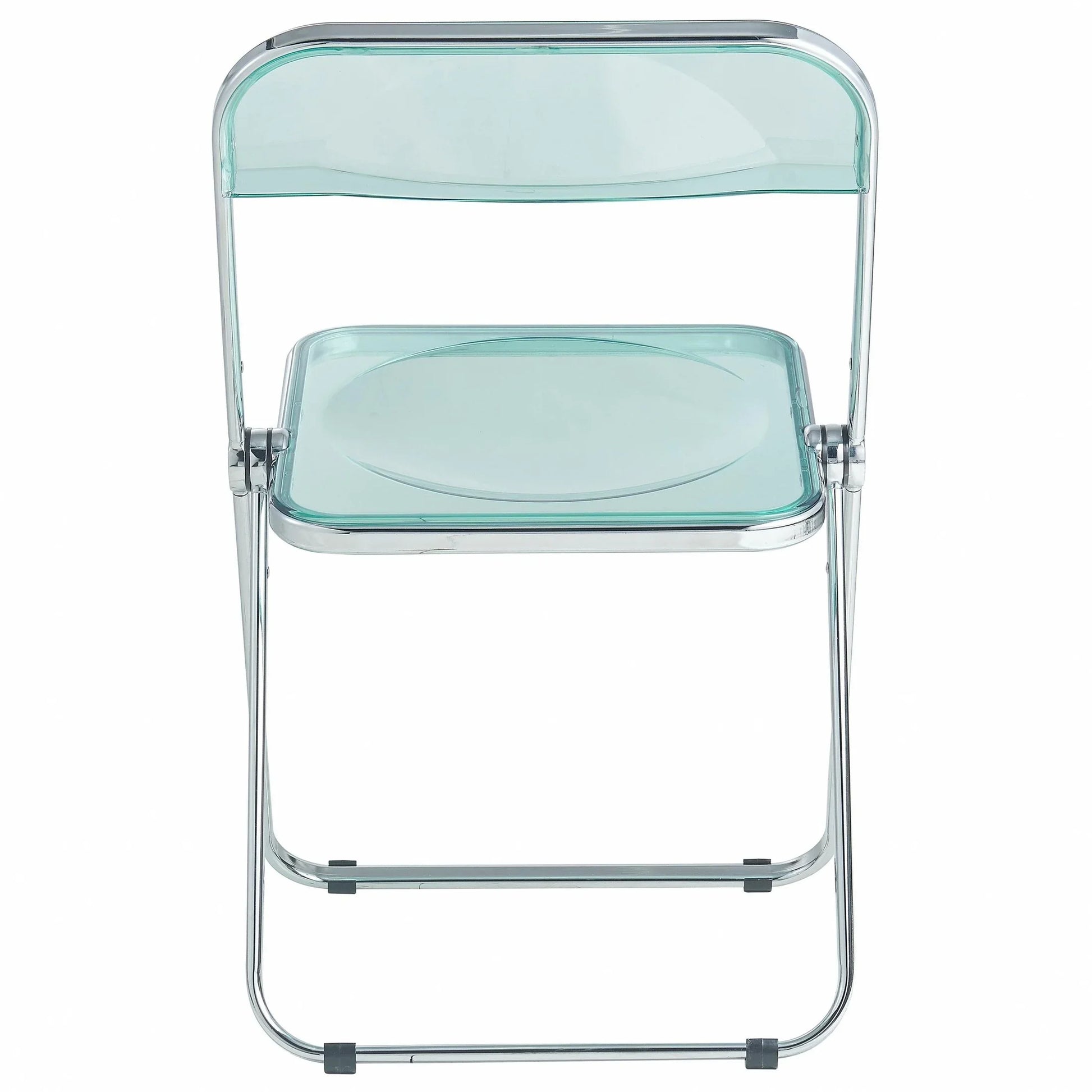 Lawrence Acrylic Folding Chair With Metal Frame Set of 4 - Elax Furniture