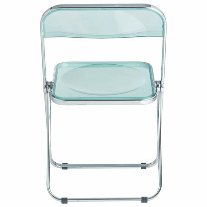 Lawrence Acrylic Folding Chair With Metal Frame Set of 4 - Elax Furniture