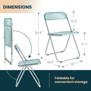Lawrence Acrylic Folding Chair With Metal Frame - Elax Furniture