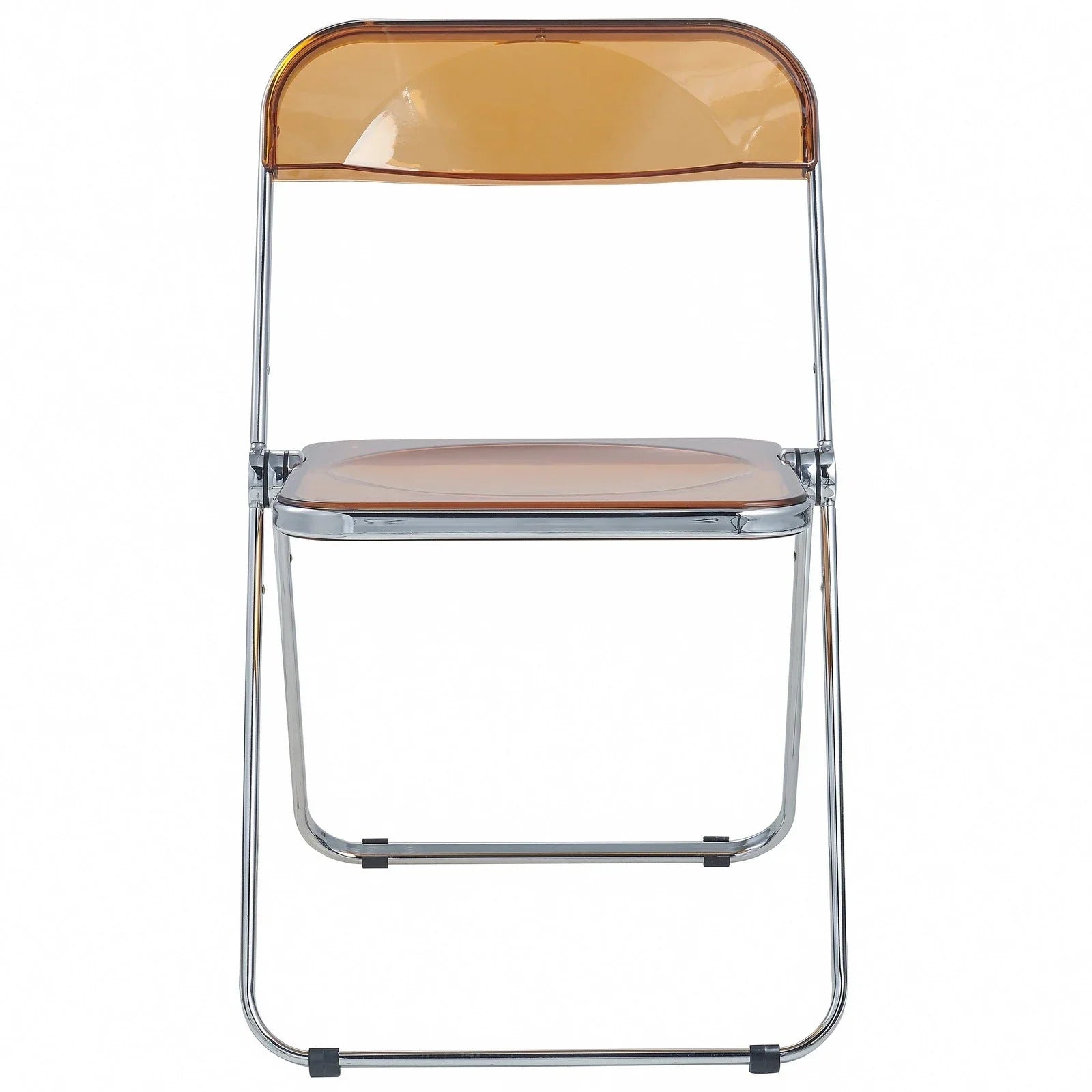 Lawrence Acrylic Folding Chair With Metal Frame Set of 2 - Elax Furniture